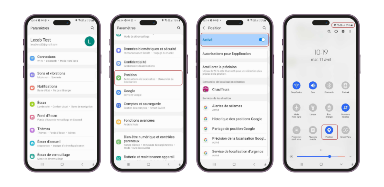 Activation du GPS dans le système