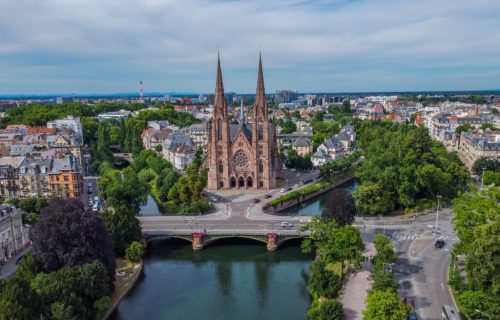 Aerophotographie.,View,From,Flying,Drone.panoramic,Cityscape,Of,Old,Town,Of